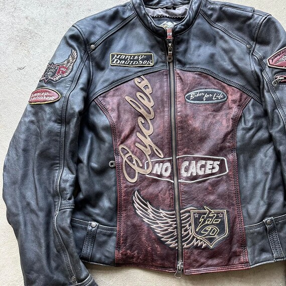 Vintage Harley Davidson Leather Biker Jacket - image 7