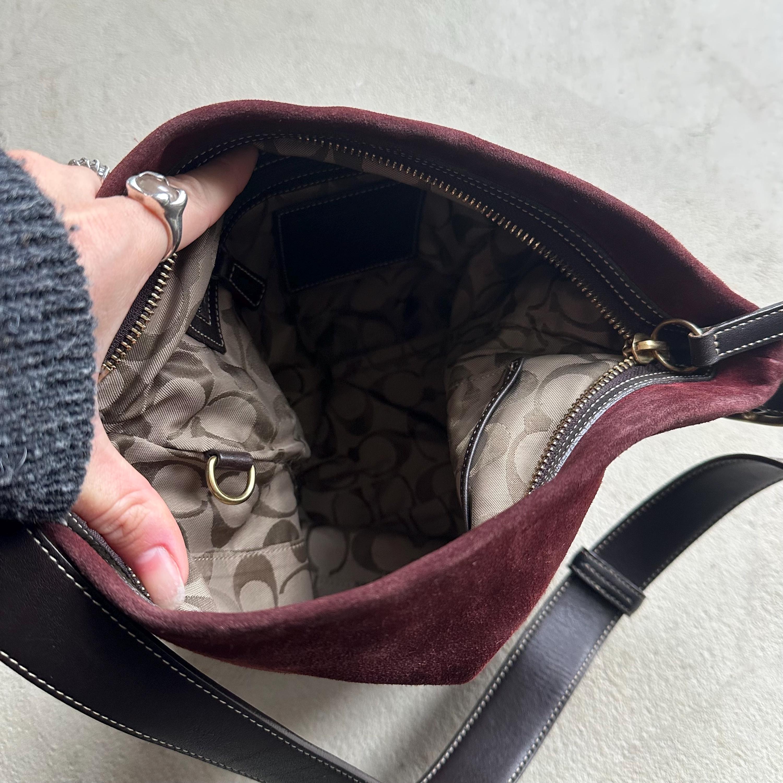 vintage coach old Suede mini Boston 赤 vintage coach old Suede mini Boston 赤 Vintage Coach Red