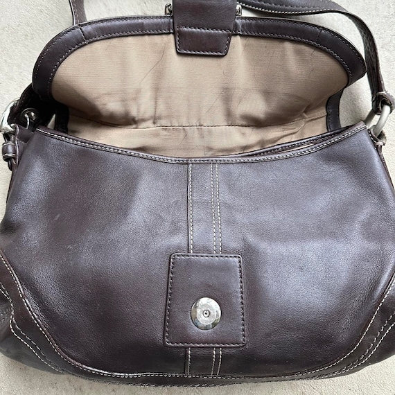 Vintage Y2K Coach Brown Leather Soho Shoulder Bag - image 3