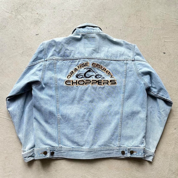 Vintage Orange County Choppers Jacket Mens SizeXL Blue Denim
