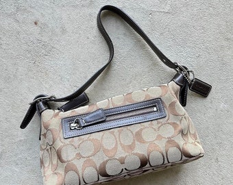 Bolso de hombro vintage Y2K Coach Tan