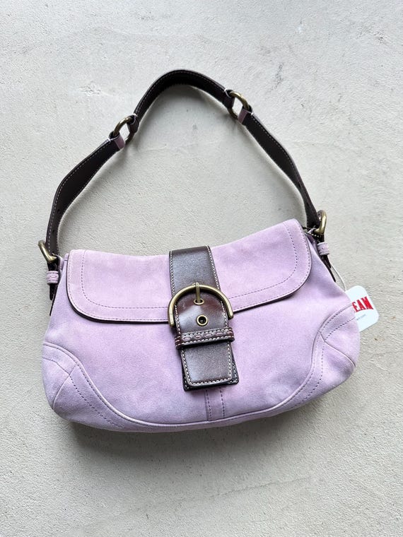Vintage Coach Pink Suede Soho Shoulder Bag - Etsy
