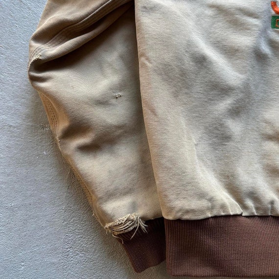 Vintage Carhartt Faded Tan Hooded Jacket - image 8