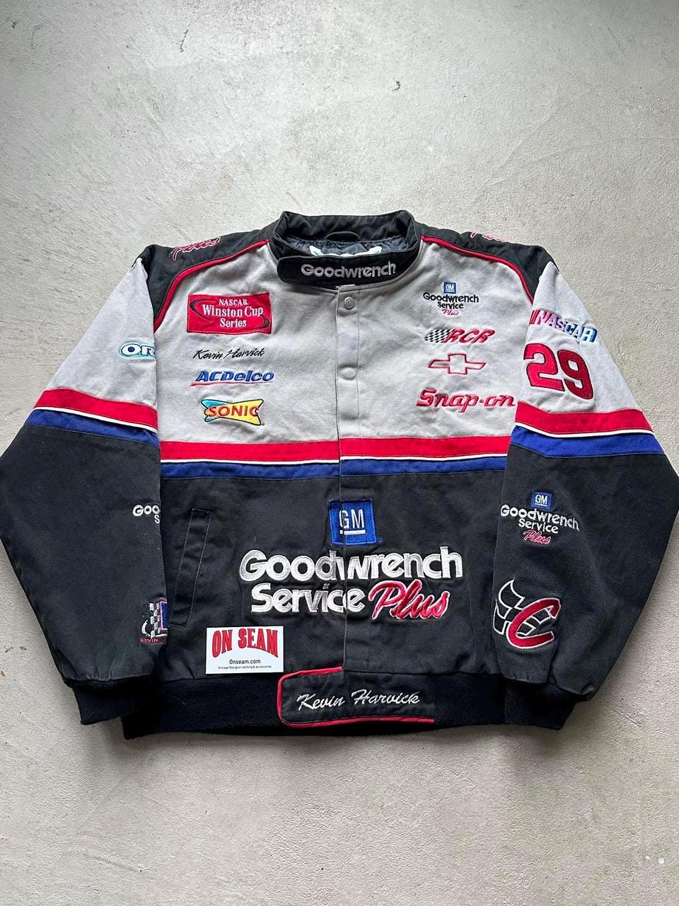 3XL相当・90s・USA製・GM Goodwrench・刺繍・パデッドブルゾン