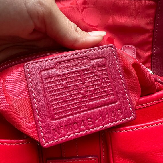 バッグ coach archive leather handbag soho y2k Vintage Y2K Coach Red Mini Leather Square Soho Shoulder Bag