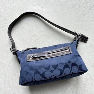 バッグ 00s Coach archive shoulder bag y2k navy Navy coach shoulder - Gem