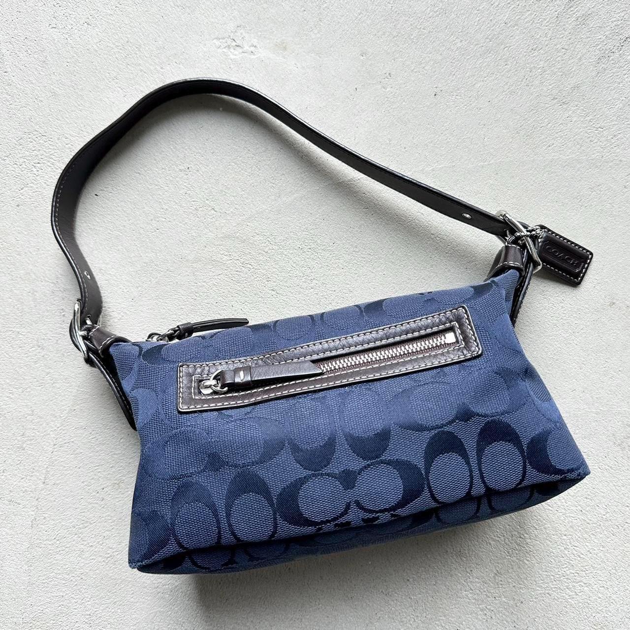 Vintage Y2K Coach Navy Shoulder Bag - Etsy