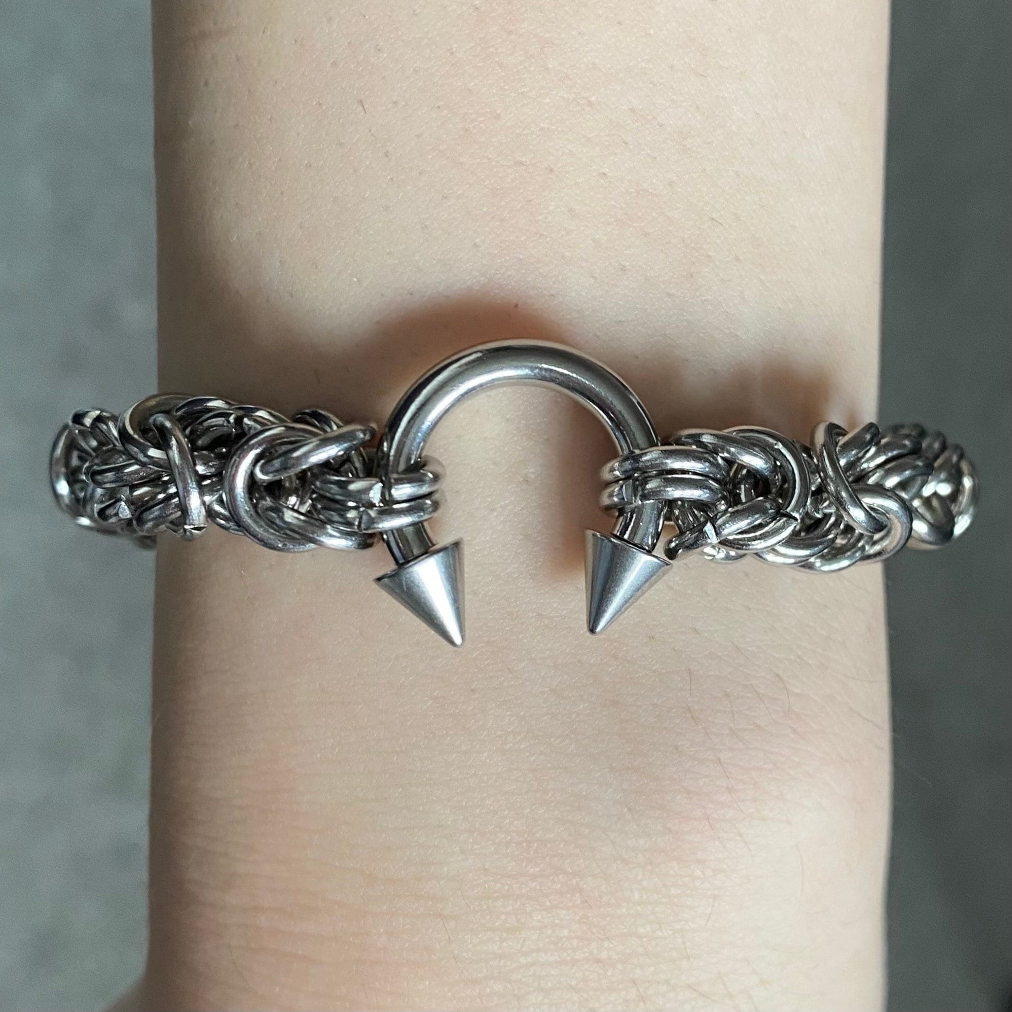 PIERCED 2 BRACELET - Stainless Steel Chainmaille Goth PIERCED 2 BRACELET - Stainless Steel Chainmaille Goth