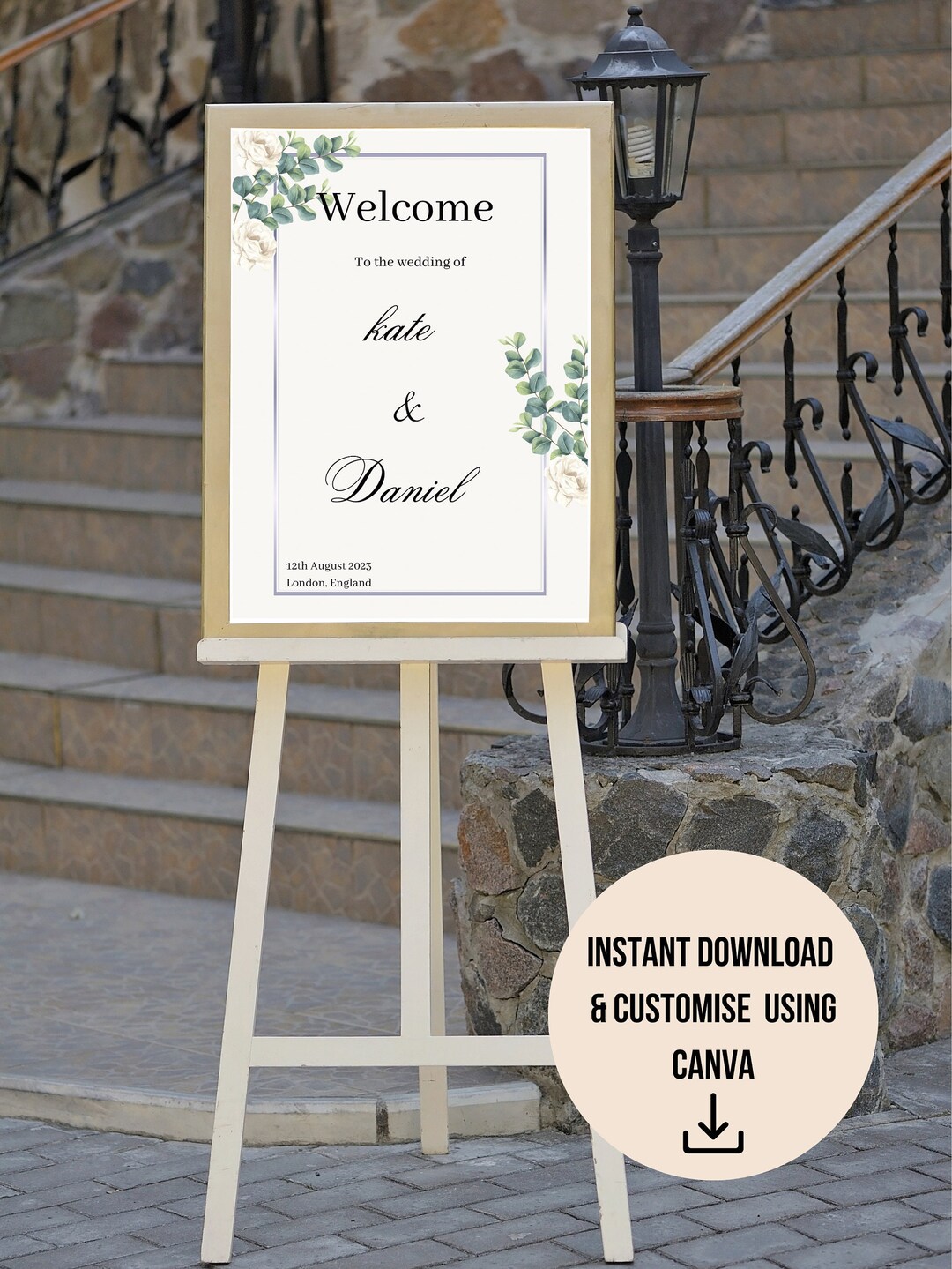 Digital Wedding Sign, Welcome Wedding Sign, Neutral Welcome Sign - Etsy