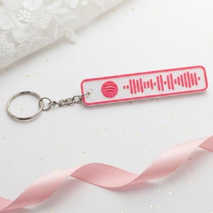 Llavero personalizado con código de Spotify, llavero musical personalizado, recuerdo de boda impreso en 3D
