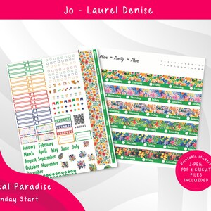 Jo LAUREL DENISE Tropical Paradise, Weekly Kit (Digital Download, Cricut Ready)
