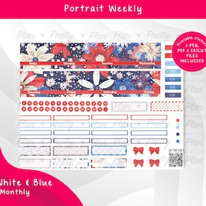 LAUREL DENISE PLANNER July Portrait Weekly - July Monthly Stickers, Planner Stickers July, Printable Weekly Monthly Kit, LD127