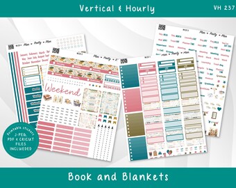 Vertical and Hourly for Erin Condren (PDF) Books and Blankets