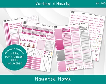 Vertical and Hourly for Erin Condren (PDF) Pink Witching Hour