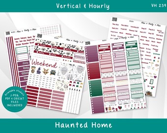 Vertical and Hourly for Erin Condren (PDF) Haunted Home