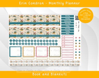 Monthly Kit for Erin Condren (PDF) Books and Blankets M237