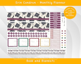 Monthly Kit for Erin Condren (PDF) Haunted House M239