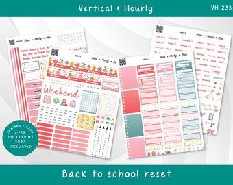 Vertical and Hourly for Erin Condren (PDF) Back to School Reset