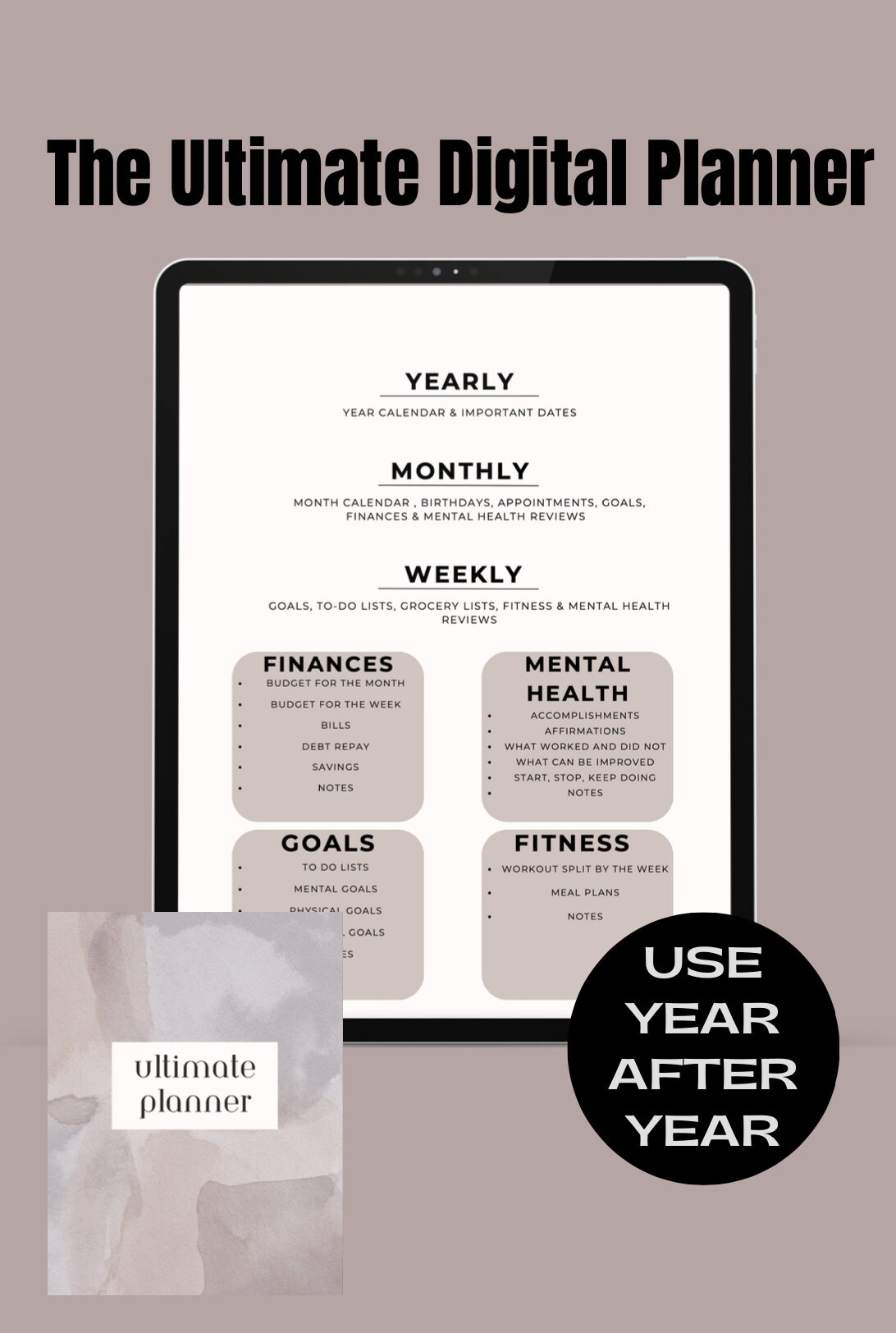 Digital Ultimate Planner Etsy Digital Ultimate Planner Etsy