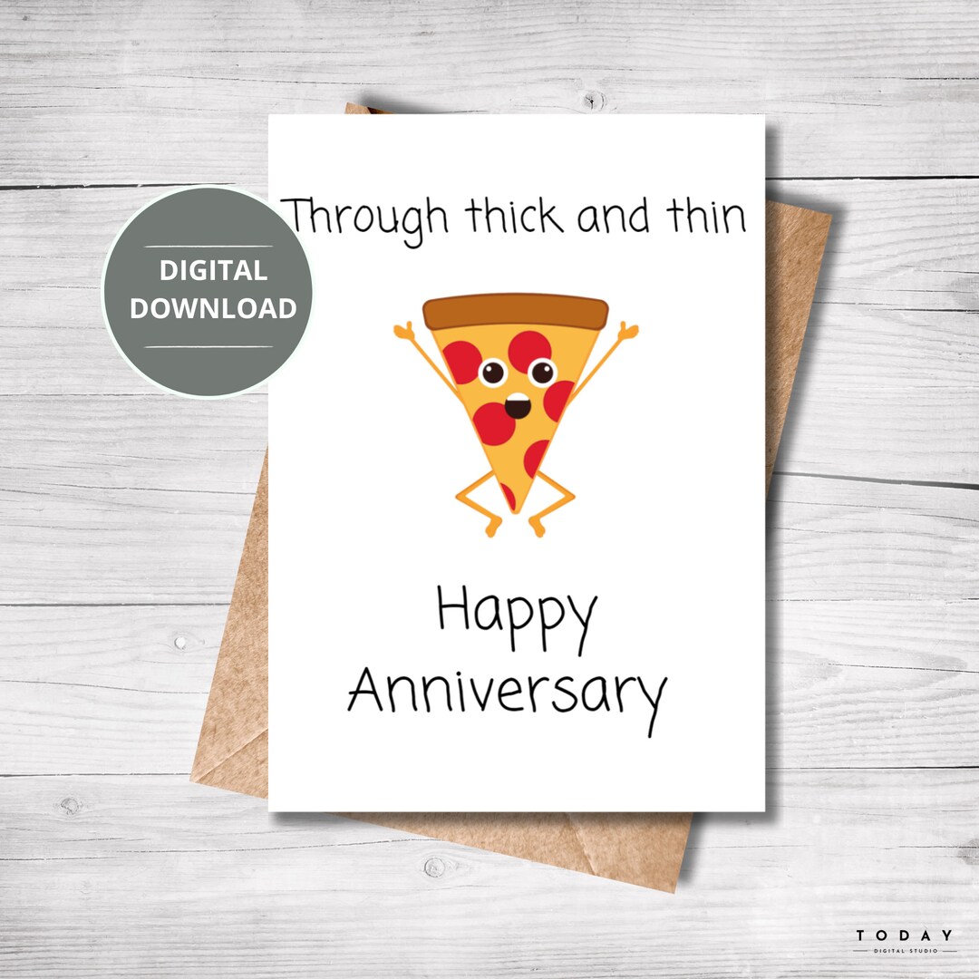 Printable Anniversary Card, Digital Download, E-card, Cute, Funny ...