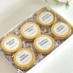 Scented Soy Wax Candle Travel Tins: Spring Summer Scents