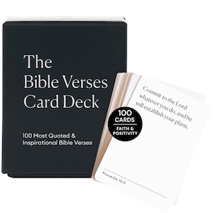 100 Bible Verse Cards | Scripture Cards | Inspirational Prayer Cards | Most Quoted Bible Verses Deck for Memorization & Bible Study