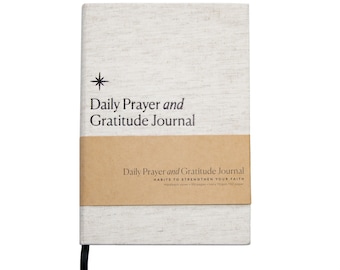 Christian Daily Prayer & Gratitude Journal | Dateless Planner Format | Faith + Prayer Journal