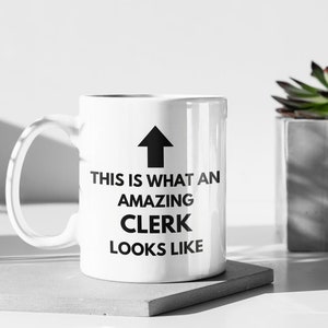 Amazing Clerk Coffee mug - law clerk gifts, clerk gifts for women, clerk mug gift, clerk appreciation gifts, police records clerk gift