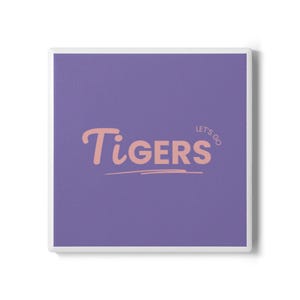 Clemson Ceramic Coaster - Let&#39;s Go Tigers