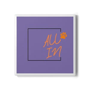Clemson Ceramic Coaster - All In