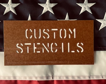 Custom Stencil - Vintage Military Font- Veteran Made