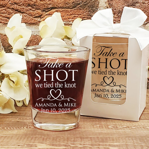 Personalized Shot Glasses Wedding Etsy
