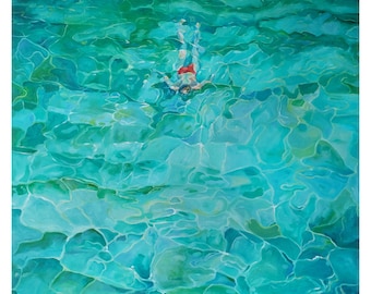 Little Wild Swimmer - Limited Edition signed Giclee Print in (A3 & A2)