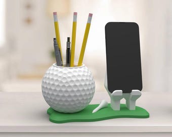 Golf Ball Pencil Holder Desk Organizer