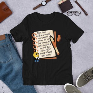 Camiseta unisex Carta a niños adultos