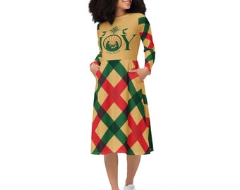 joy christmas dress followme Ugly Christmas Holiday Sweater Dress 6872-225-M (Red - Feel The Joy  Dress, Medium)