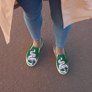 Women’s slip-on canvas shoes (Anchored by Faith: Matching Dress Available)