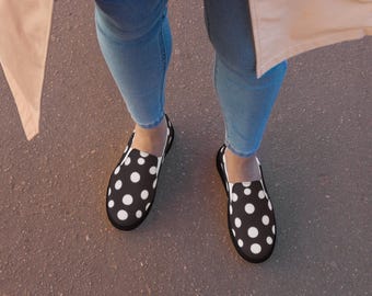 Zapatillas de lona sin cordones para mujer