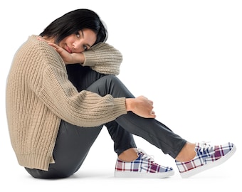 Zapatillas de lona con cordones para mujer