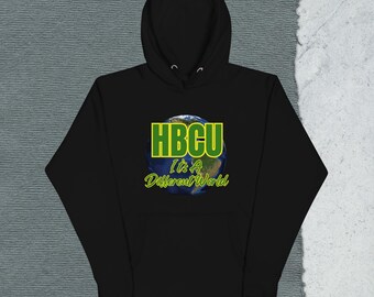 HBCU es una sudadera con capucha unisex de mundo diferente