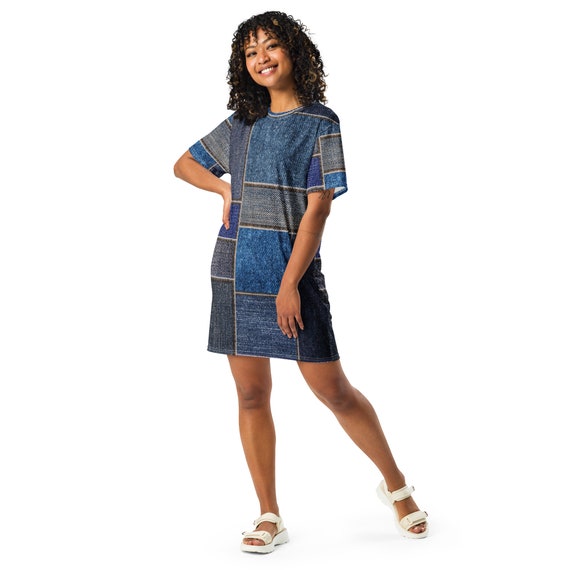 patch t shirt dress Show Your Spirit with the Home Team Grey Terry Football Patch T-Shirt Mini Dress XXL
