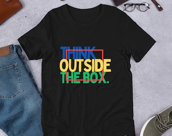 Camiseta unisex Piensa fuera de la caja