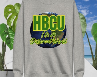 HBCU es una sudadera premium unisex de mundo diferente