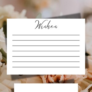 Moderne minimalistische Hochzeitswunschkarte - Bearbeitbare Canva Templet, druckbare Canva Vorlage | {Jane und Joe}