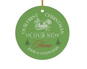 Personalized New Home Ornament – Ceramic First Home Keepsake