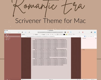 Scrivener-tema för Mac Estetiska teman Scrivener