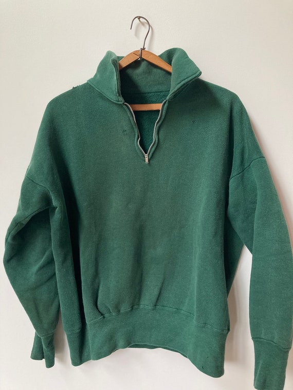 Vintage 1950’s Quarter Zip Sweatshirt - image 5