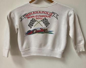 Felpa vintage anni '50 per bambini con la famosa Indianapolis "500"