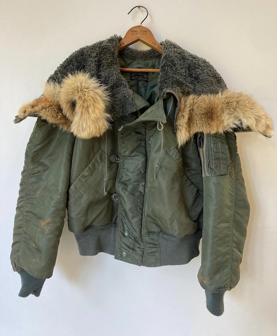 Vintage 1960's USAF N-2B Flight Jacket With Coyote Lined Hood! - Etsy