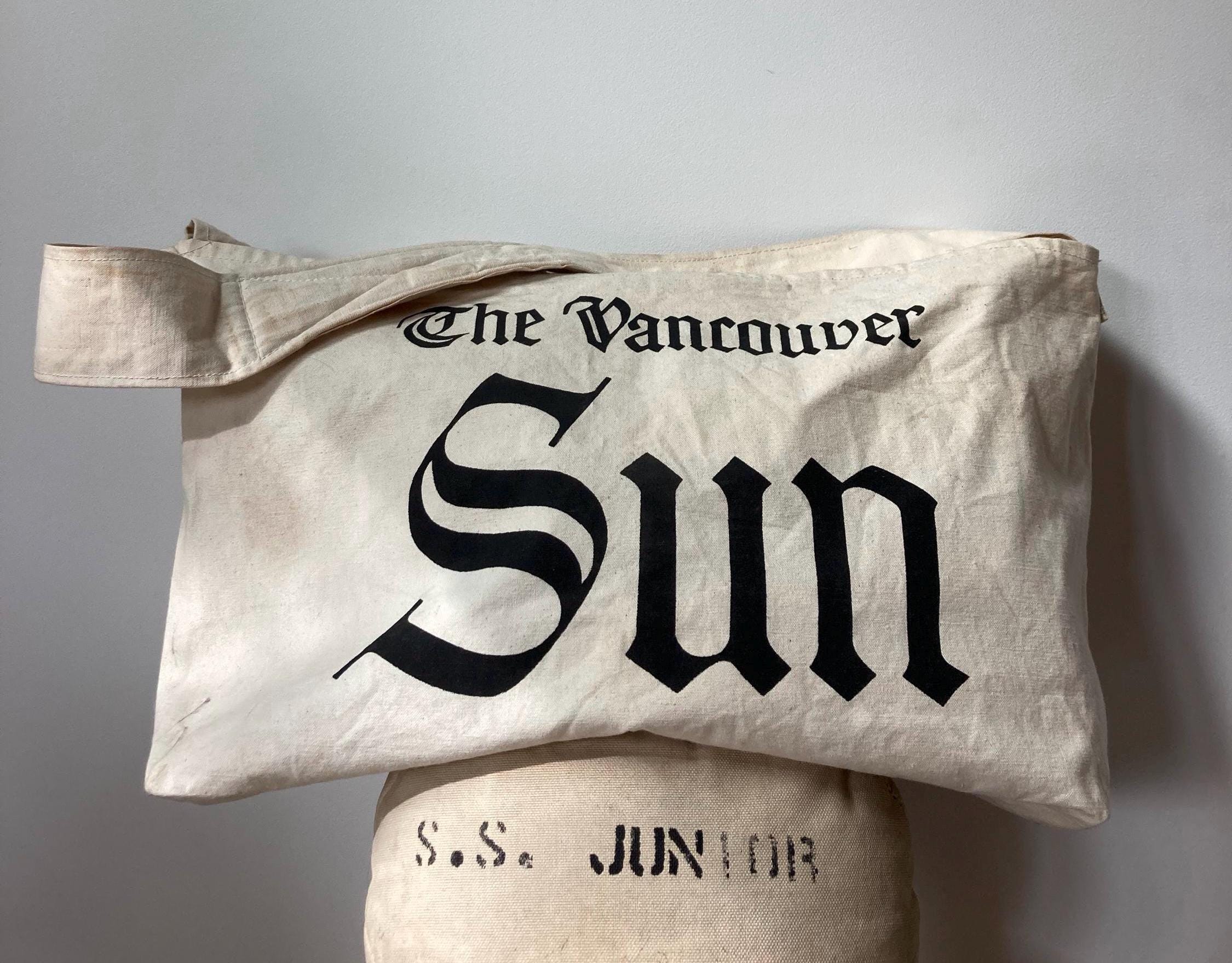 Vintage Seattle Times News Paper Boy Bag White USA HTF | eBay